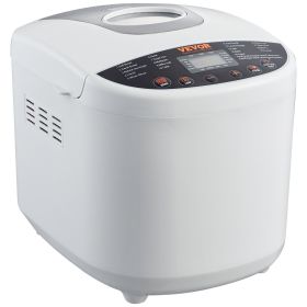 VEVOR Bread Maker, 19-in-1 2LB Dough Machine, Nonstick Ceramic Pan Automatic Breadmaker with Gluten Free Setting, Whole Wheat Bread Making, Digit