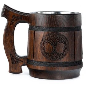 Beer Mug 20 OZ Viking mug Tankard Mug Beer stein Wooden beer mug Handmade Gifts for Men Fathers Day Christmas Birthday Gifts Norse & Celtic Men M