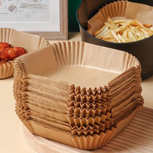 100 Pieces Of Air Fryer Paper, Non-stick Baking Paper, Suitable For Baking, Barbecuing And Microwave Heating.