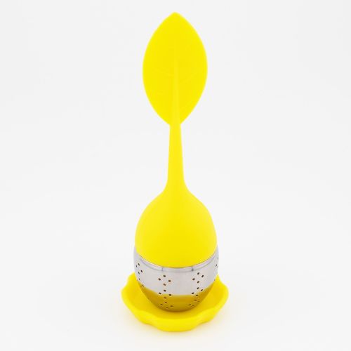 1pc/7pcs Tea Infuser Silicone Handle Stainless Steel Strainer Drip Tray Included - Loose Tea Steeper - Best Tea Infuser For Loose Leaf Or Herbal